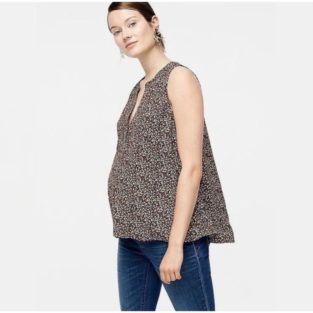 Hatch x J.Crew Maternity Top Small Medium Floral Lined Sleeveless